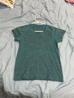 lululemon athletica Swiftly Heather Teal Short Sleeve Active Tee